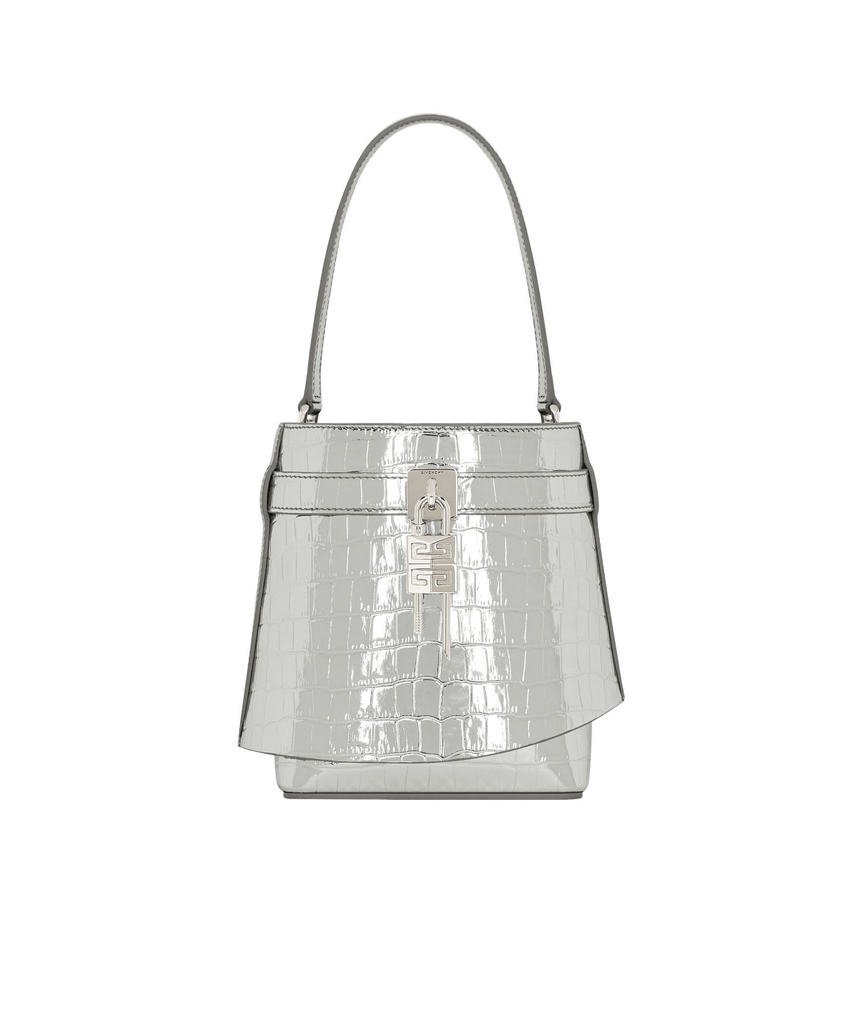 Givenchy Shark Lock Bucket Bag In Gray