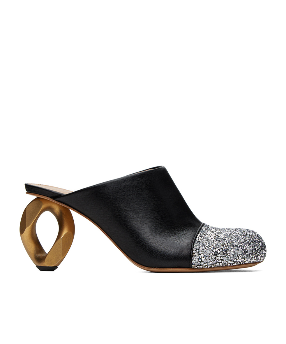 Jw Anderson Crystal Muller-style High Heels In Black