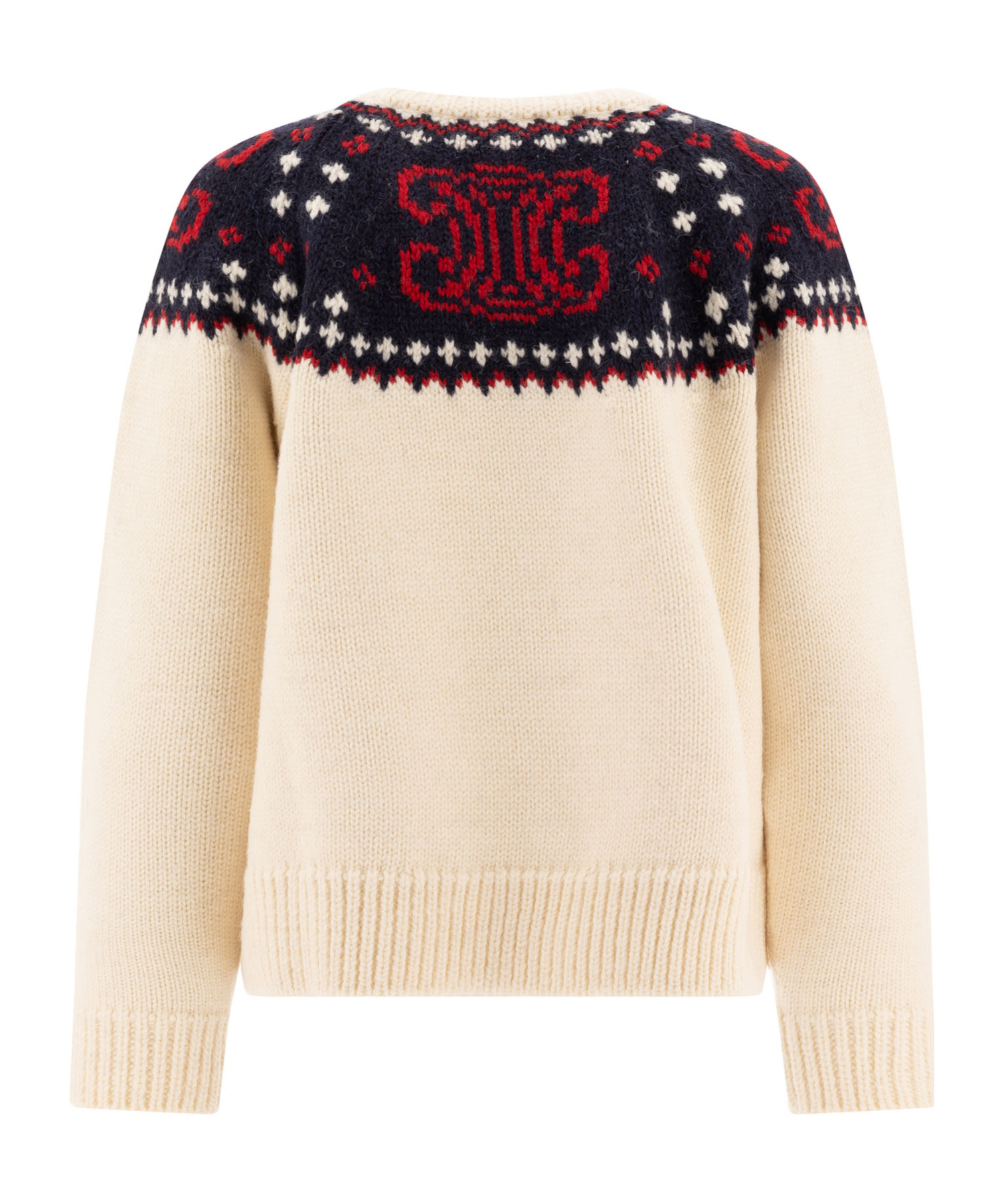 Celine Round-collar And Long-sleeved Sweater In Nude