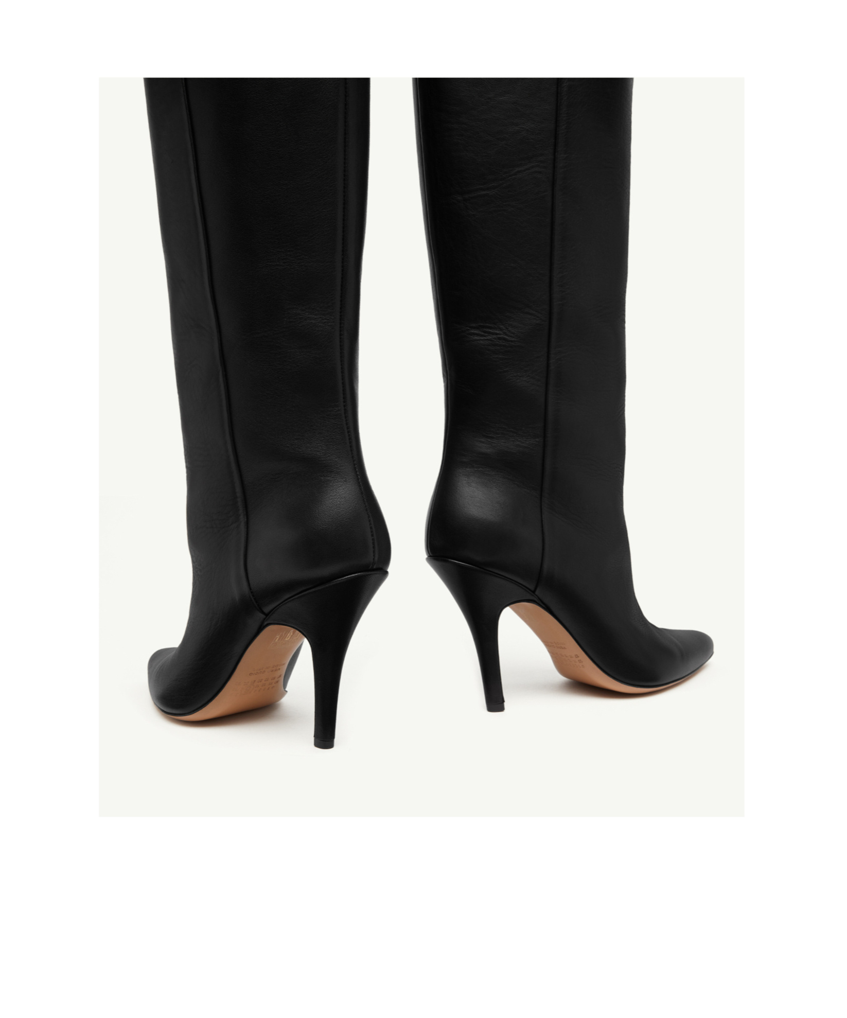 Mm6 Maison Margiela Architype Knee High Boots In Black