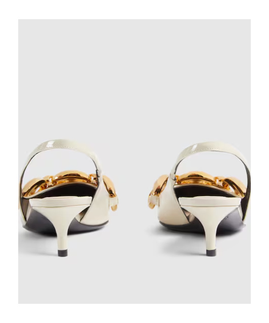 Gucci Marina Patent Leather Pumps In Nude