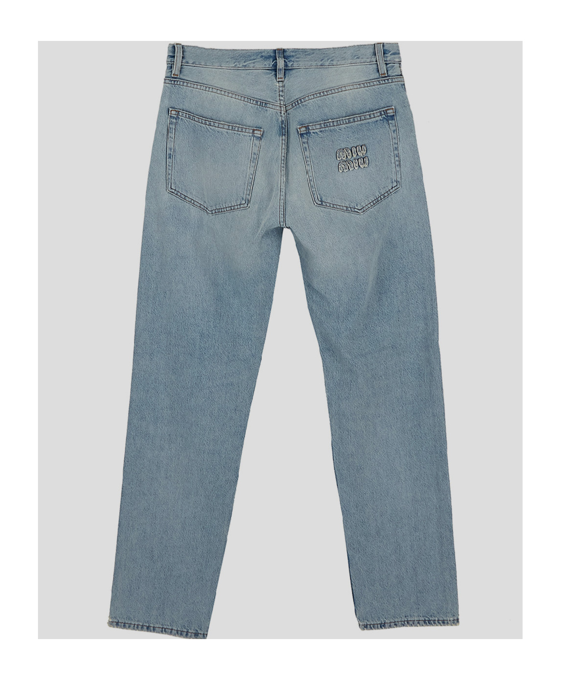 Miu Miu Straight-leg Jeans In Gray