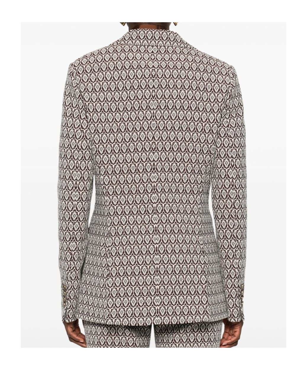 Etro Long-sleeved Suit Coat In Multicolor