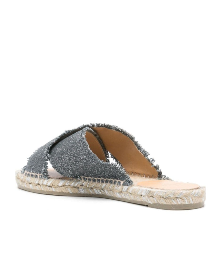 Shop Castaã±er Castañer Palmera Crossover Strap Flat Sandals In Gray