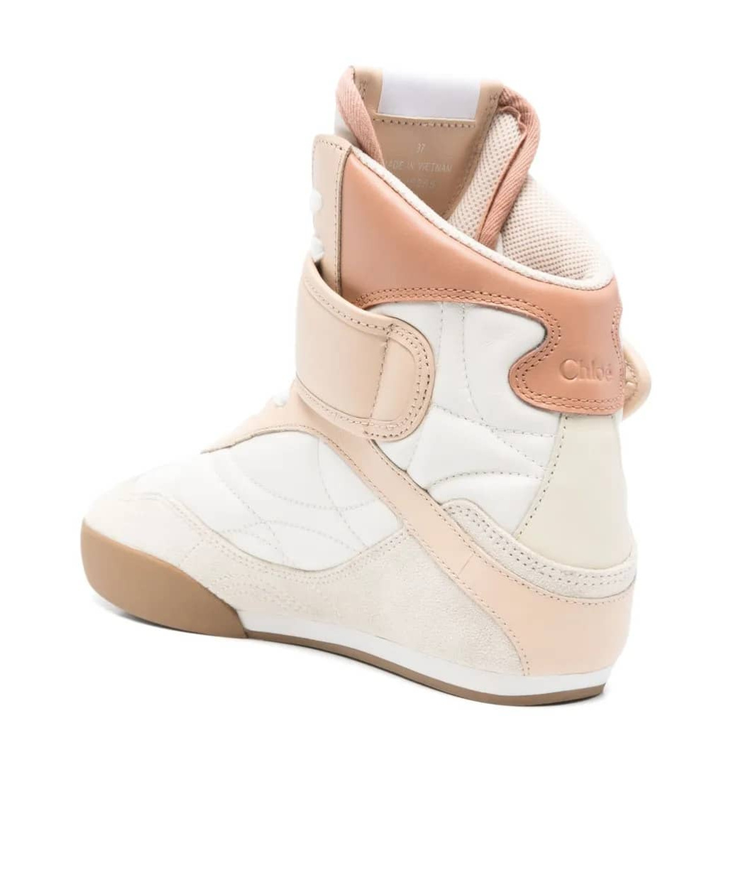 Chloé Kick Low Leather Lace-up Sneakers In White