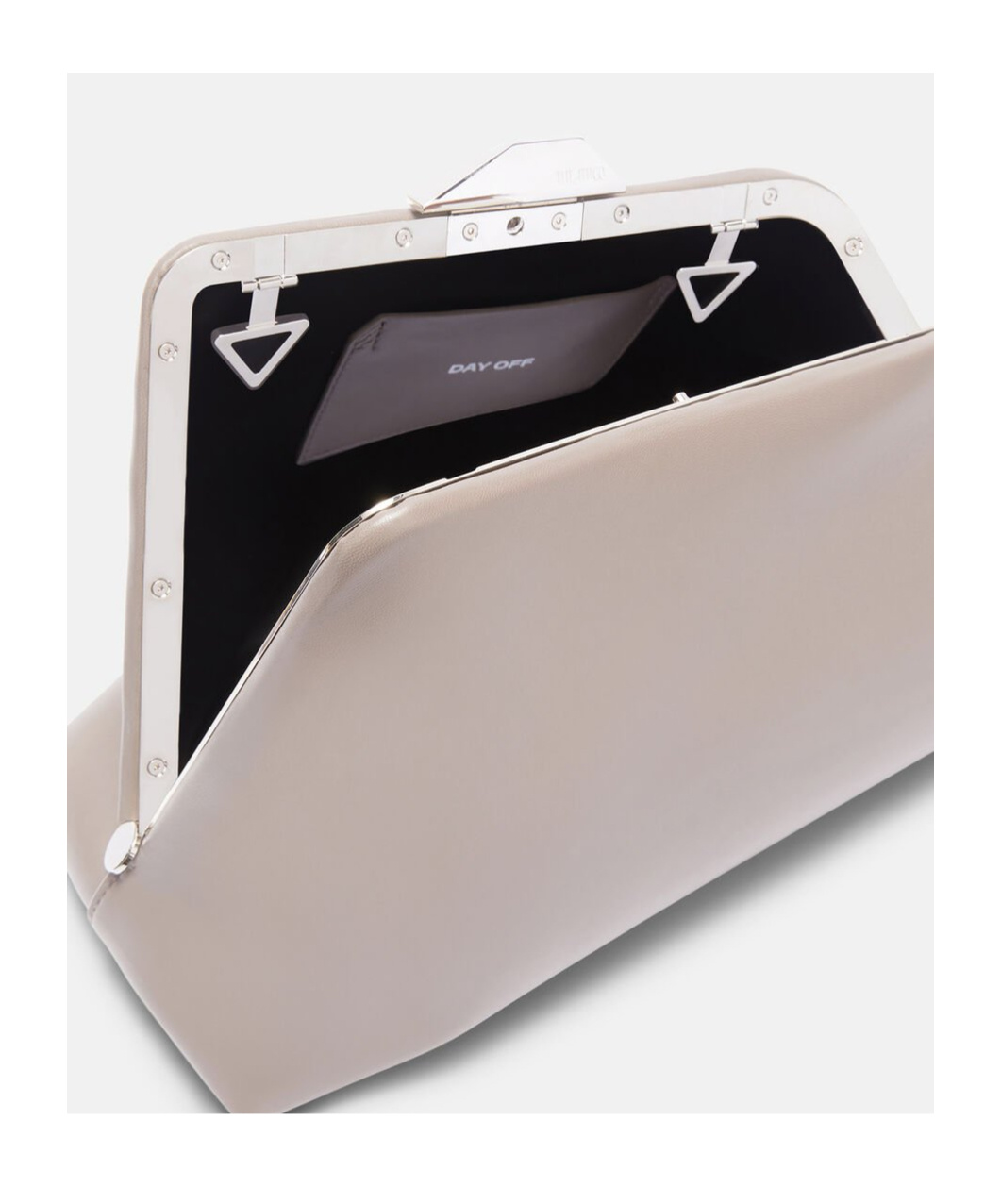 Shop Attico Day Off Shoulder Bag In Nude