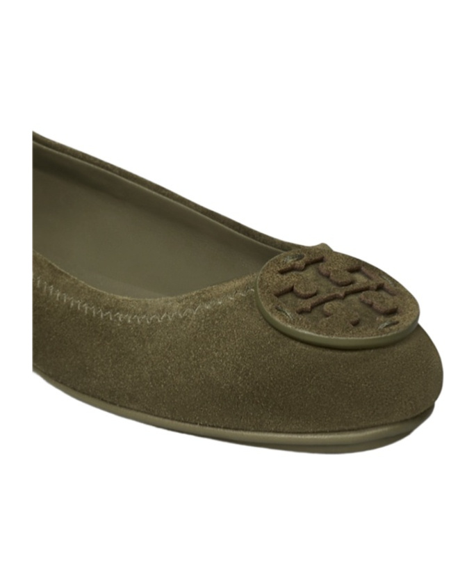 Shop Tory Burch Minnie Ballet Shoes In Green