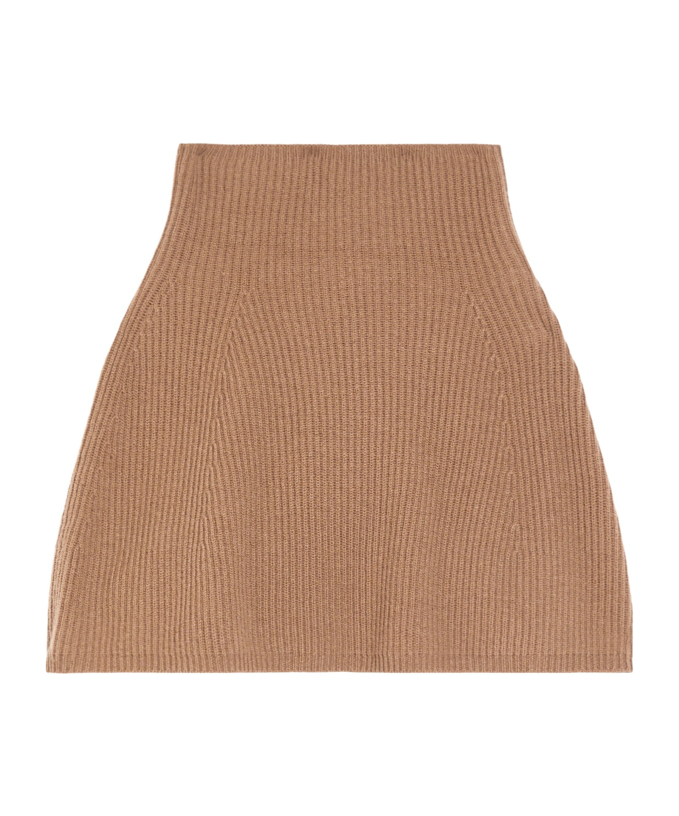 Max Mara Giulio Wool And Cashmere Ribbed Cape In Brown