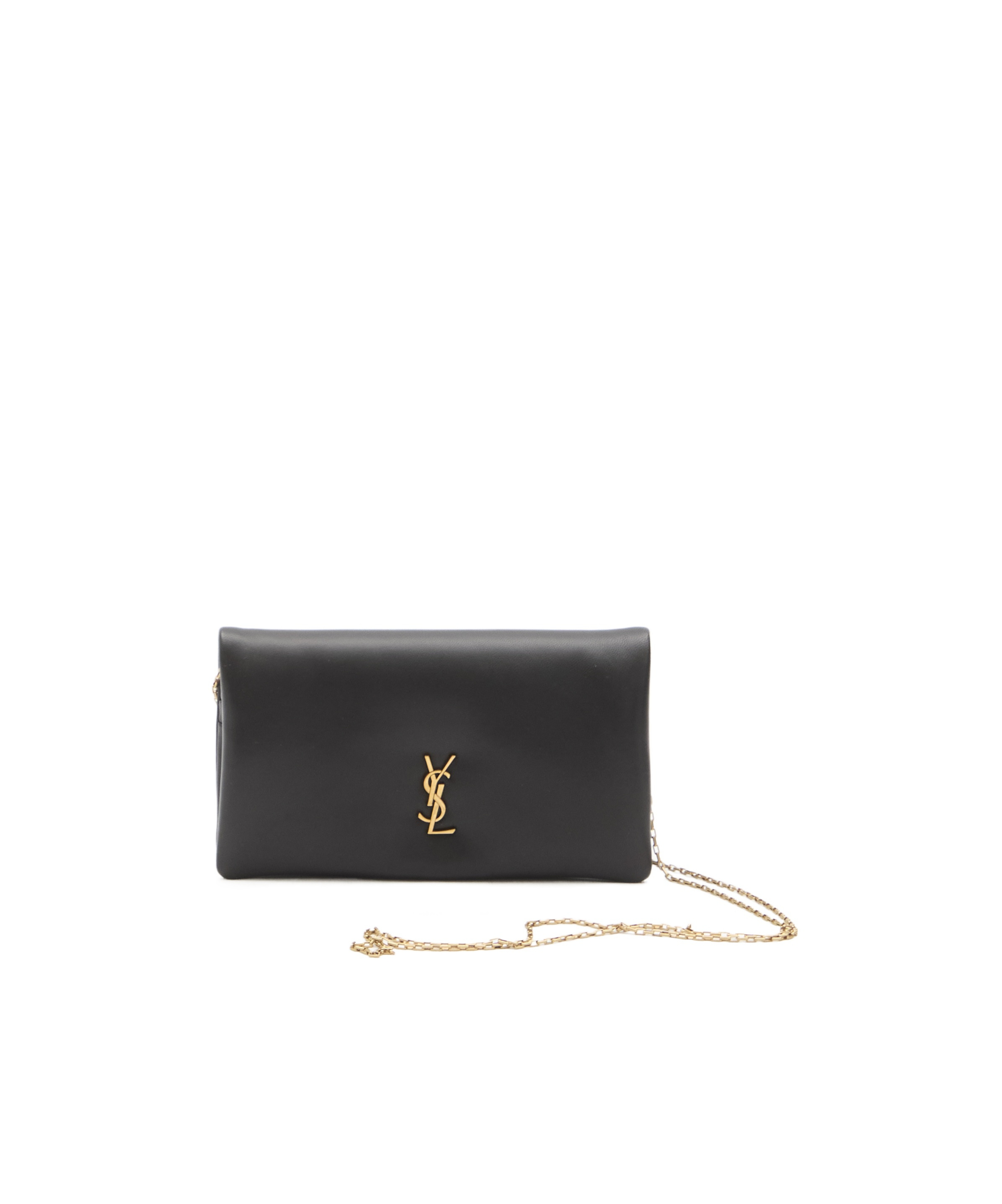 Saint Laurent Cassandre-plaque Cross Body Bag In Black