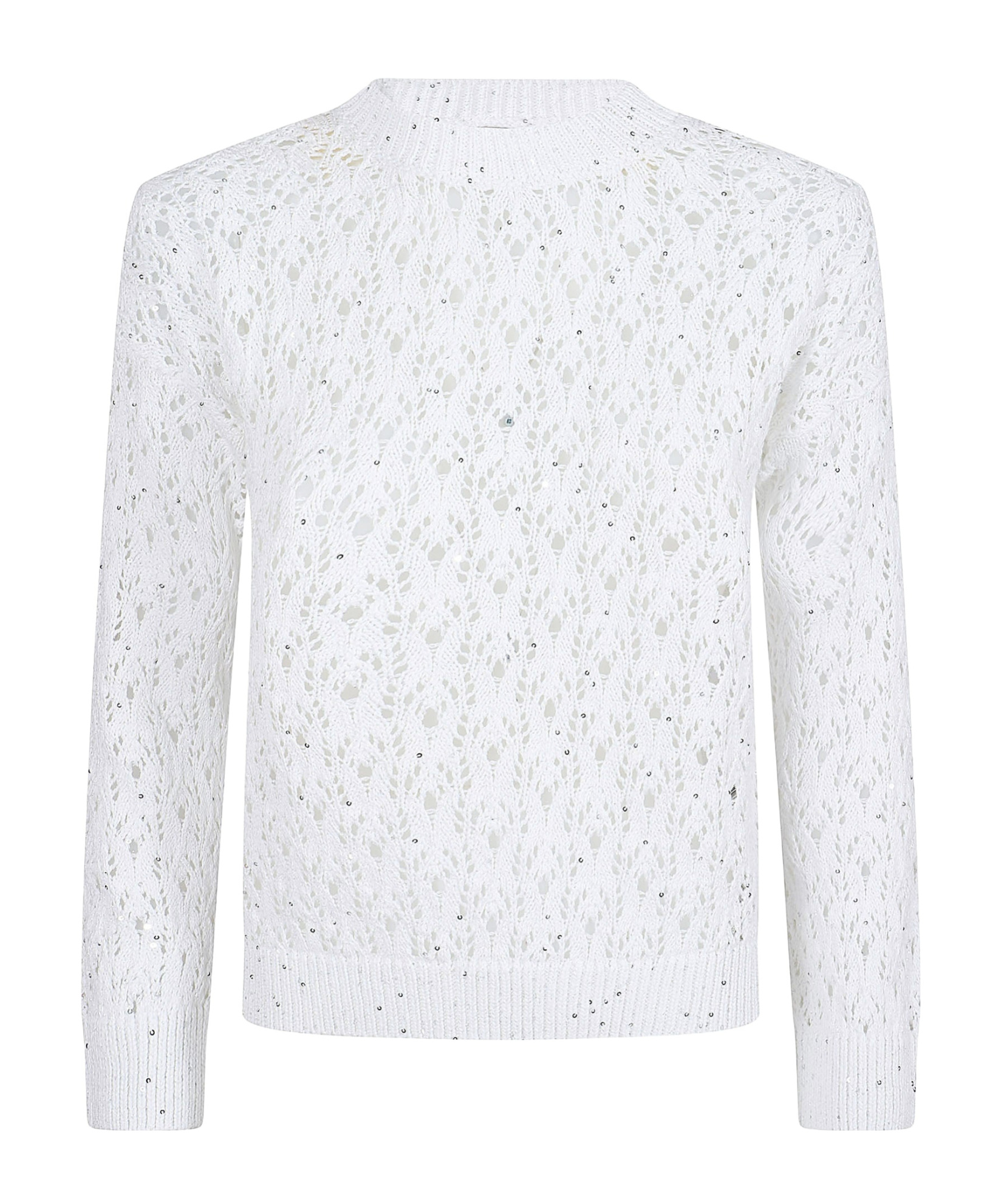 Eleventy Long-sleeve Crew-neck Sweater In White