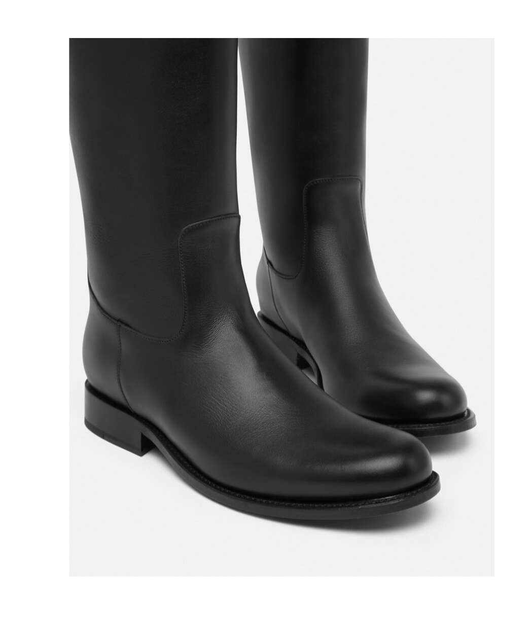 Versace Black High Boots With '95 Medusa Detail In Black