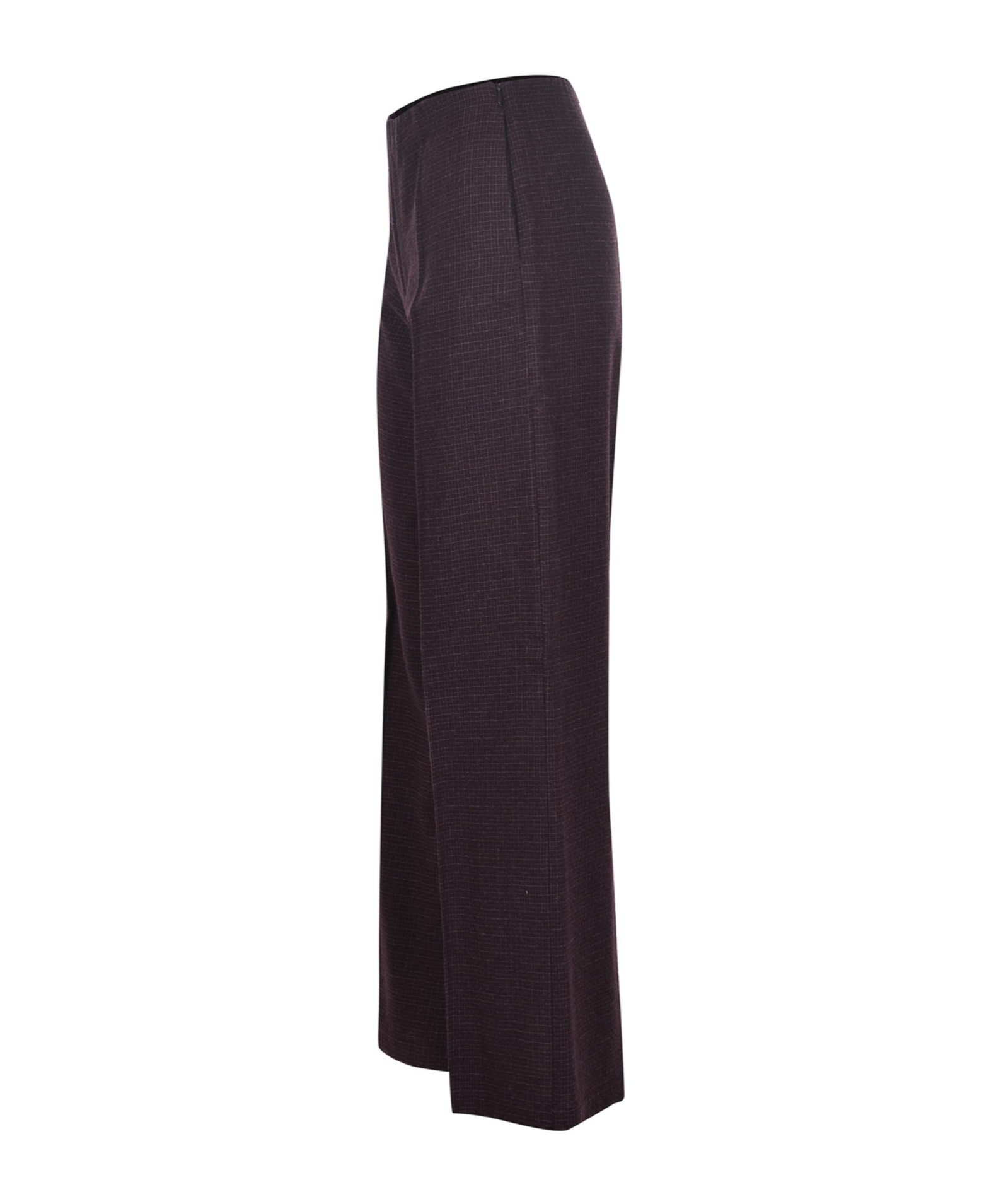 Alysi Plaid Pattern Casual Pants In Brown