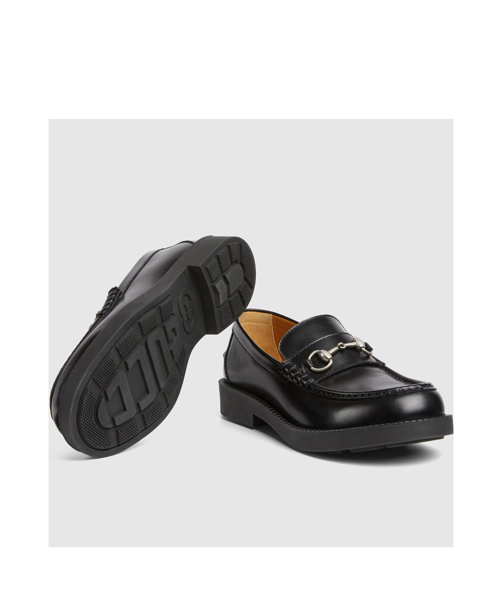Gucci Tempe Patent Leather Loafers In Black