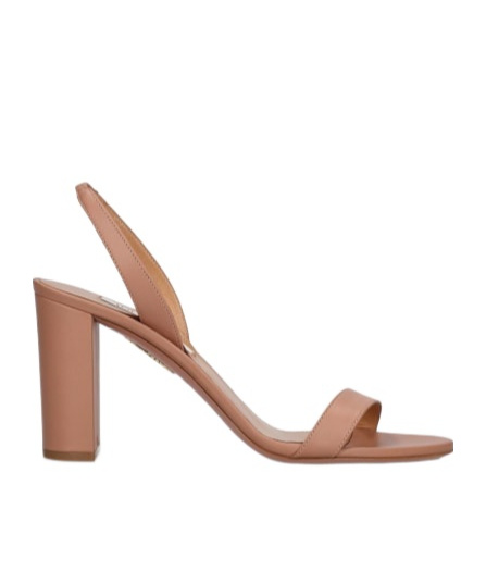 Aquazzura So Nude 85 Leather Slingback Sandals
