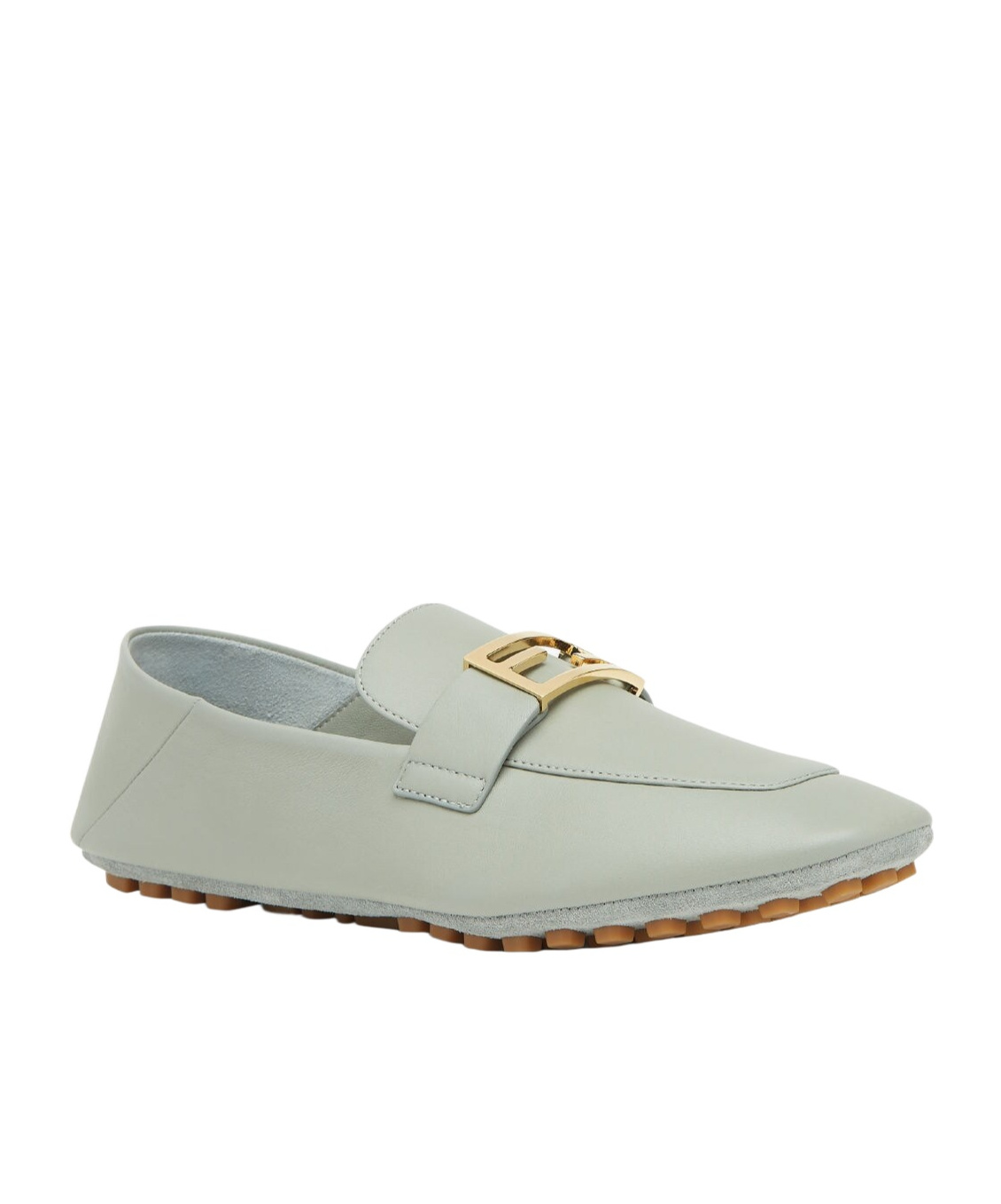 Fendi Baguette Driving Shoes In Gray