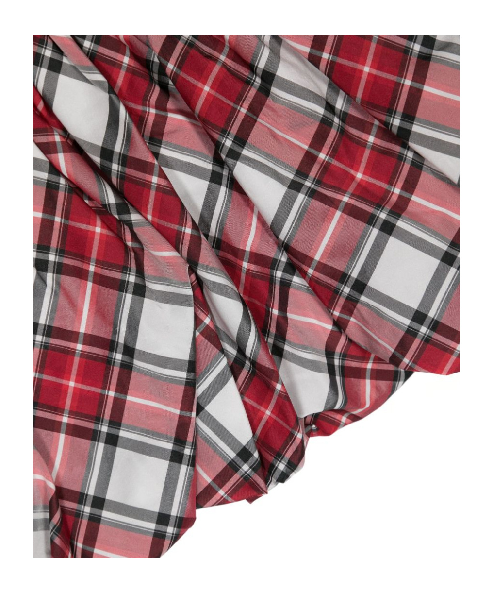 Monnalisa Checked Puffball Skirt In Multicolor