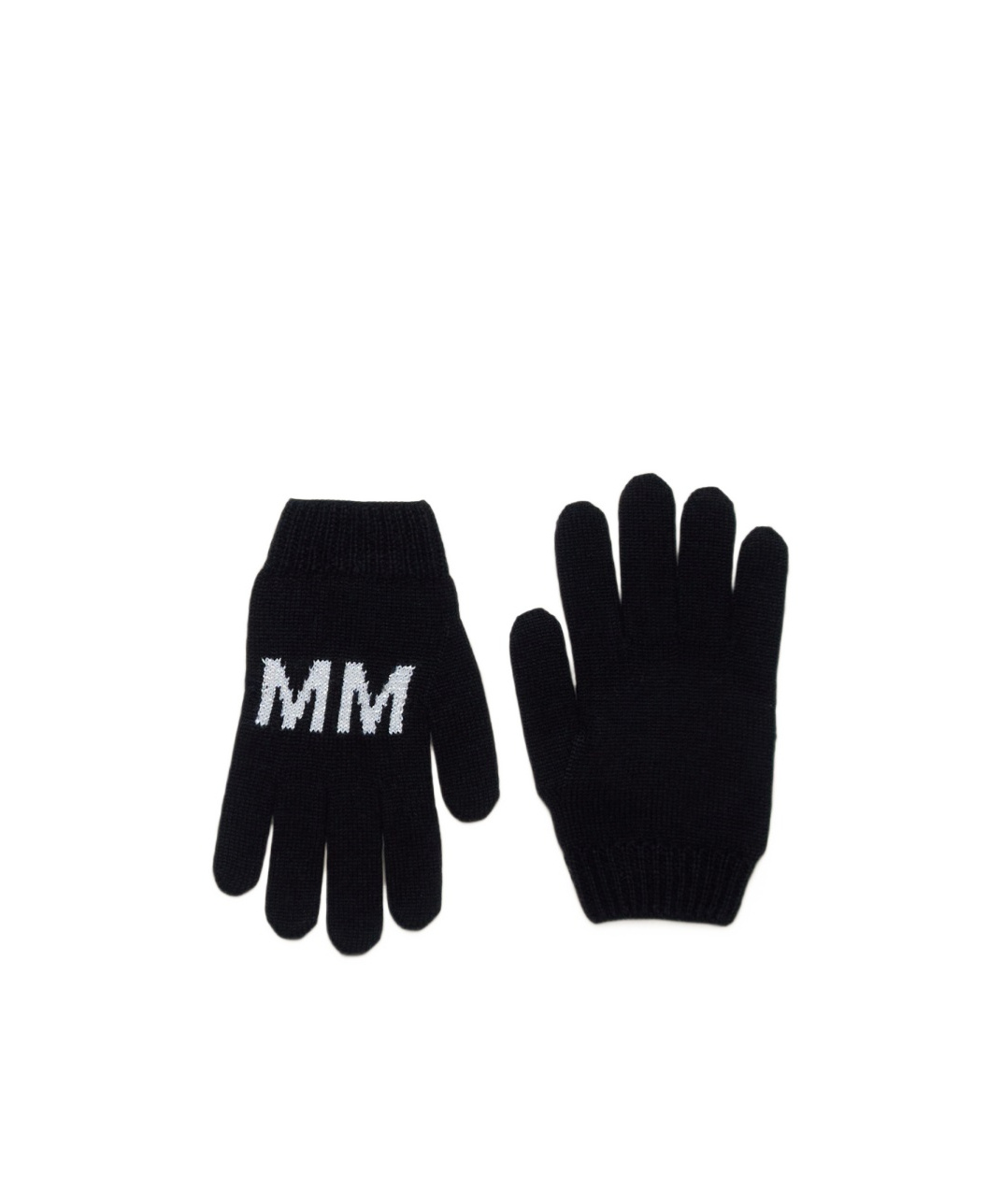 Mm6 Maison Margiela Kids' Knitted Gloves In Black