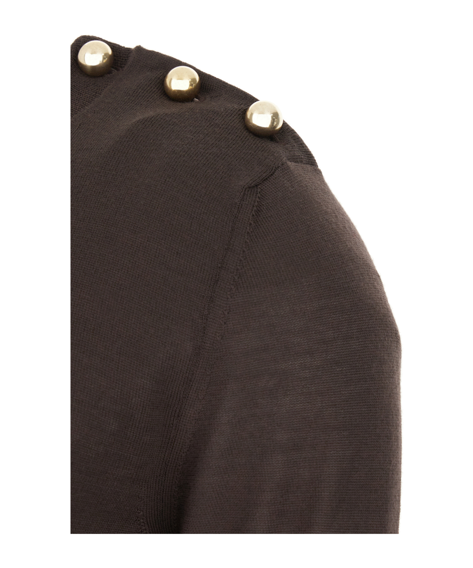 Stella Mccartney Dark Brown Wool Sweater In Black