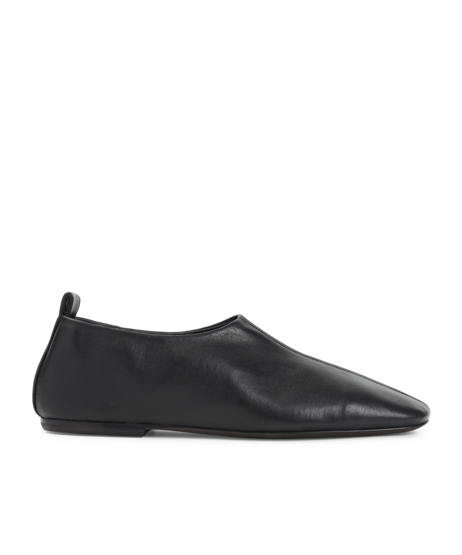 Dries Van Noten Soft Black Leather Loafers With Squared Toe In Black