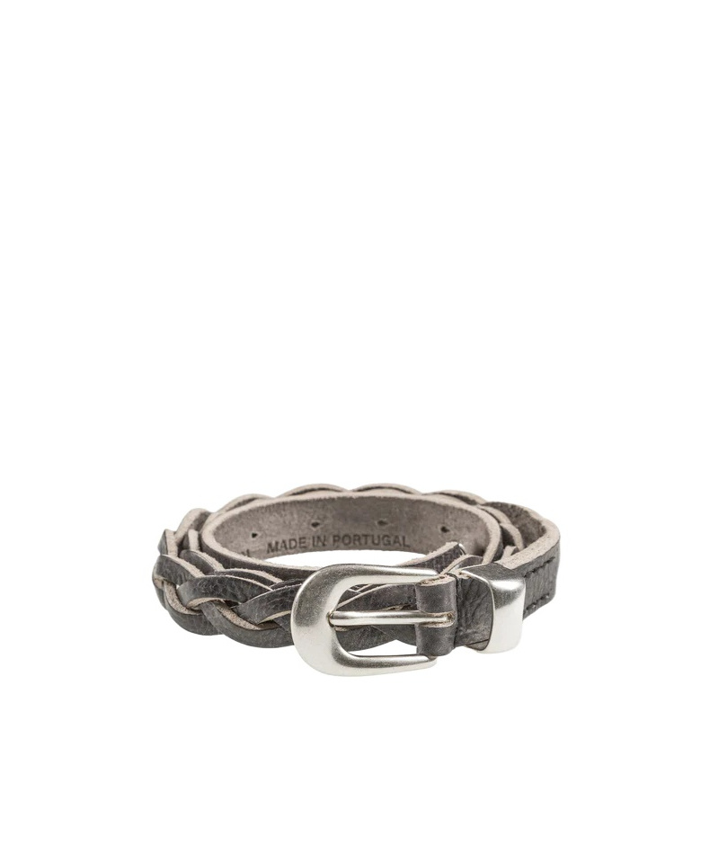 Our Legacy Woven Detail Belt In Gray