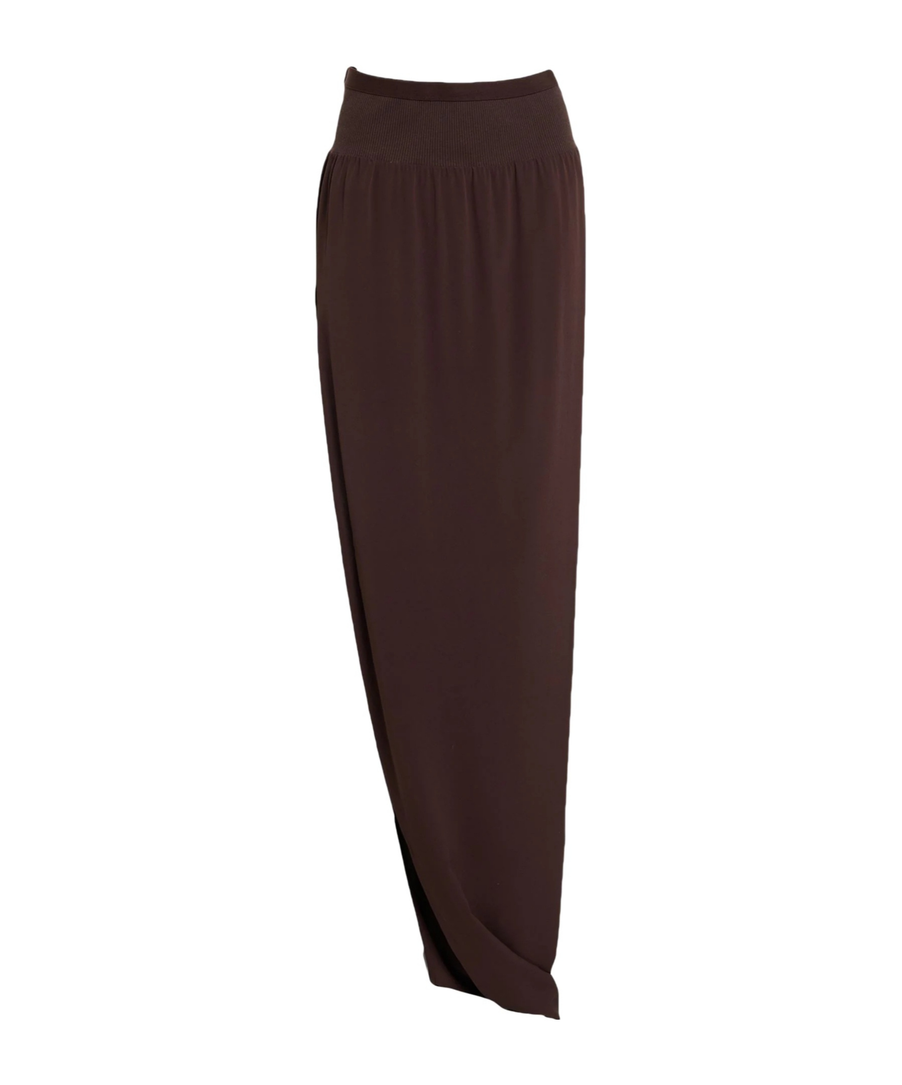 Rick Owens Minimalist Solid-color Midi Skirt In Brown