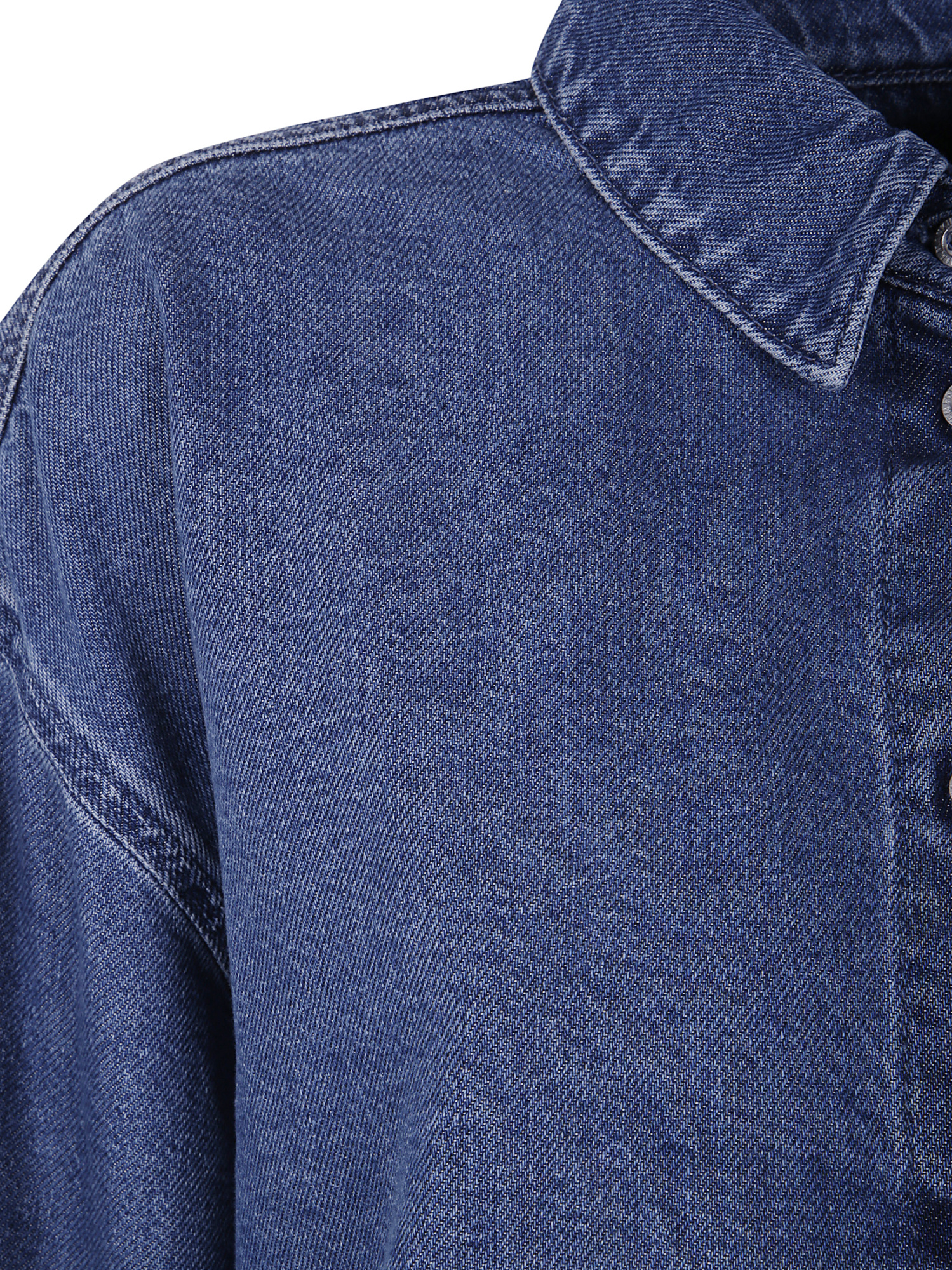 7 For All Mankind Button-down Long-sleeved Shirt In Blue