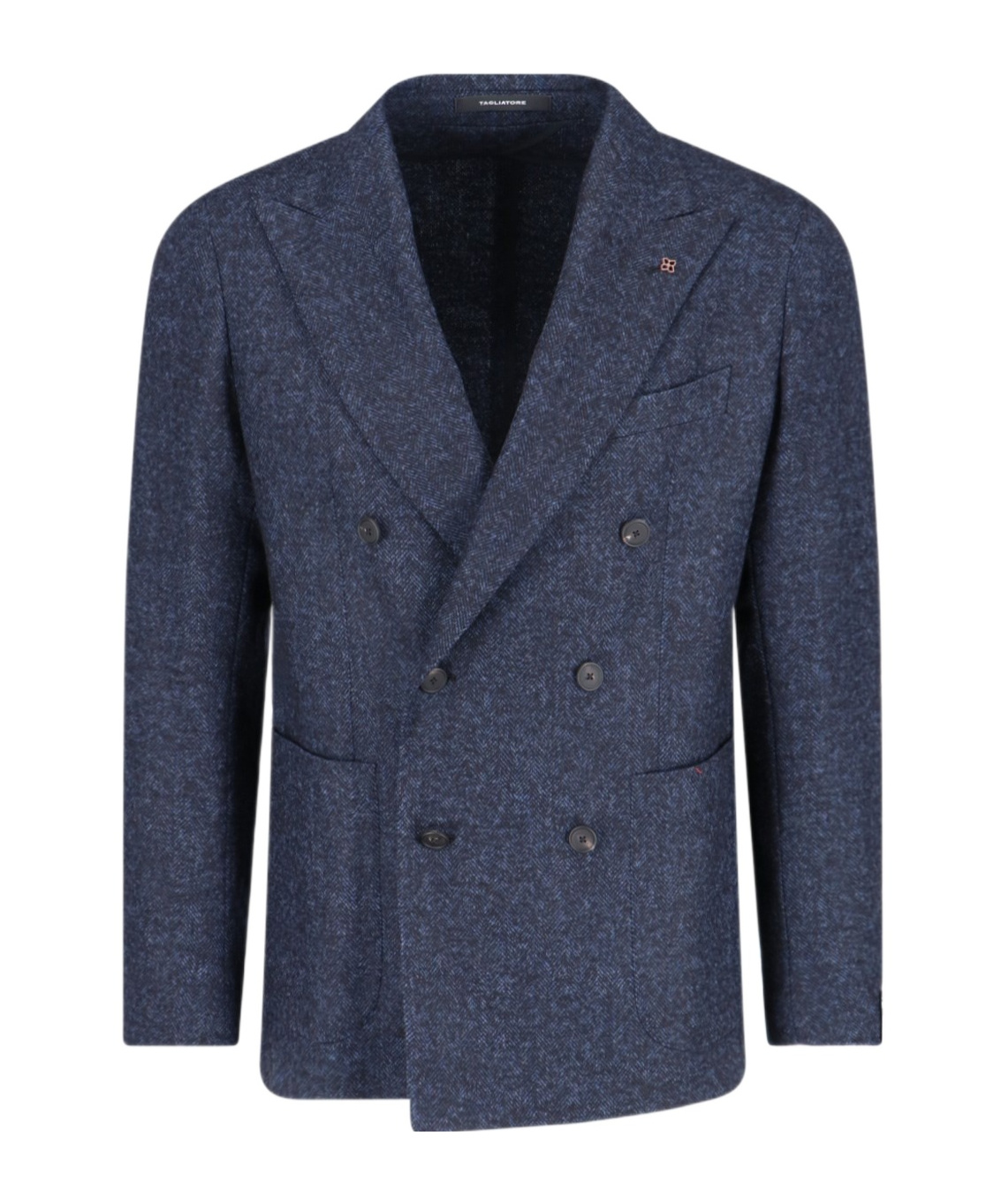 Tagliatore Tailored Double-breasted Jacket Front Pockets In Blue