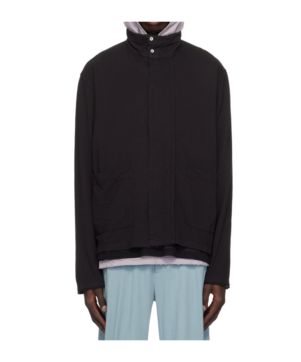 Kiko Kostadinov Levi's X  Asymmetric Stand Collar Jacket In Black