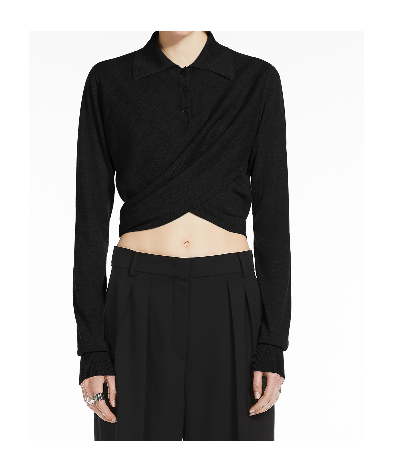 SPORTMAX CROSSED WOOL SWEATER