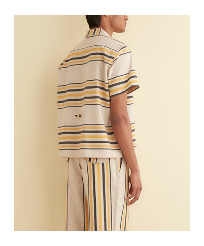 Bode Striped Short-sleeved Shirt In Multicolor