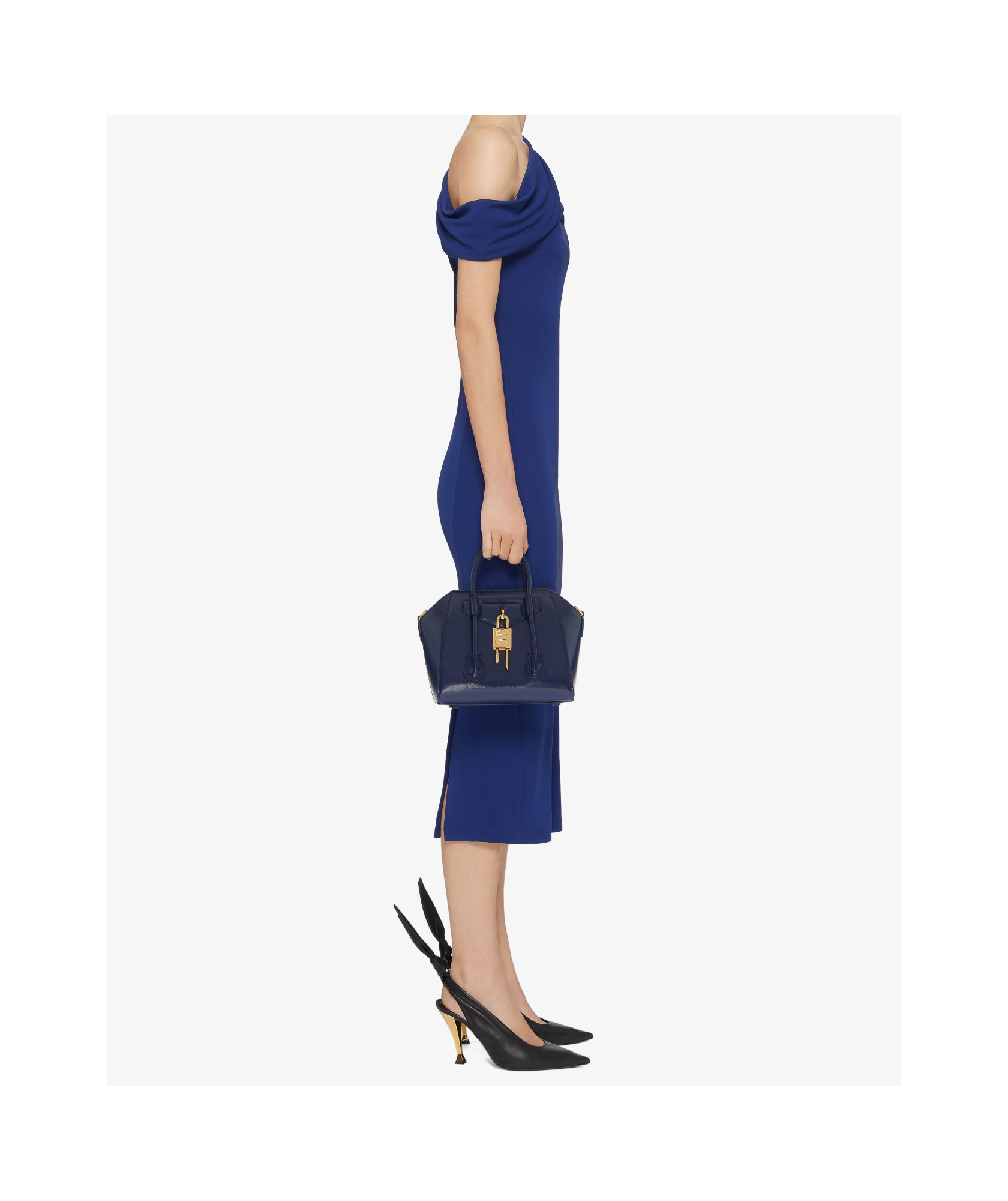 Givenchy Robe Drapée Asymétrique En Crêpe In Blue