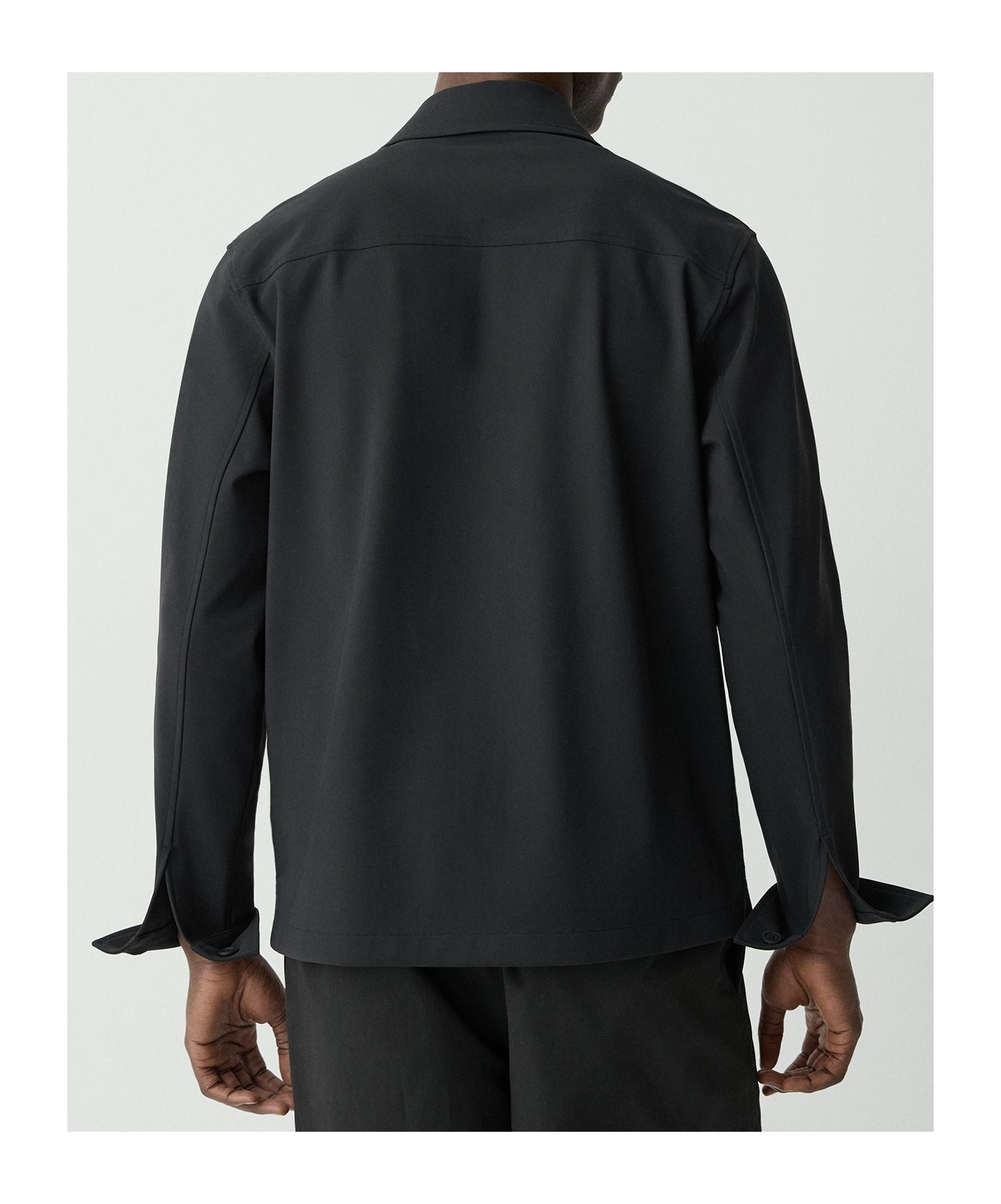 Theory Overshirt In Precision Ponte In Black