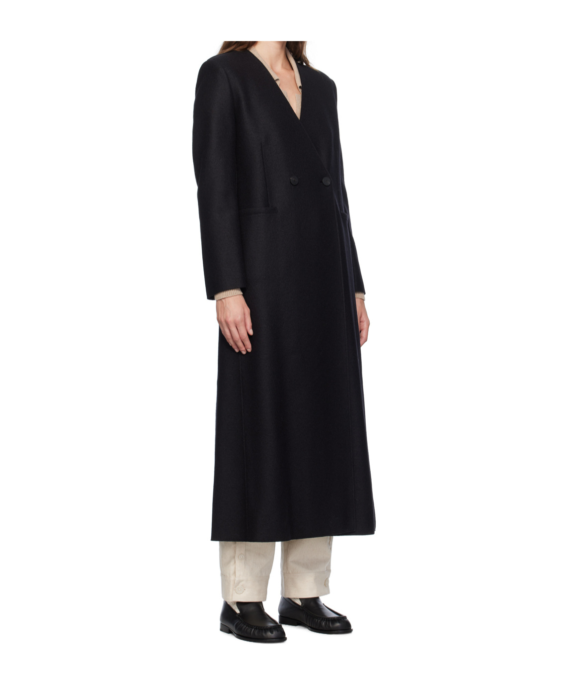 HARRIS WHARF LONDON DOUBLE-BREASTED WOOL COAT