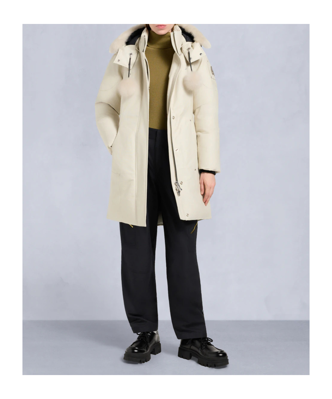 Moose Knuckles Stirling Parka Lds Outerwear In White