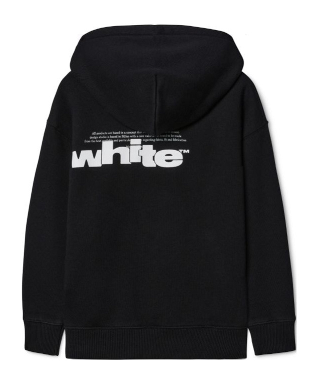 Shop Off-white Type Graphic Cotton Hoodie In Black