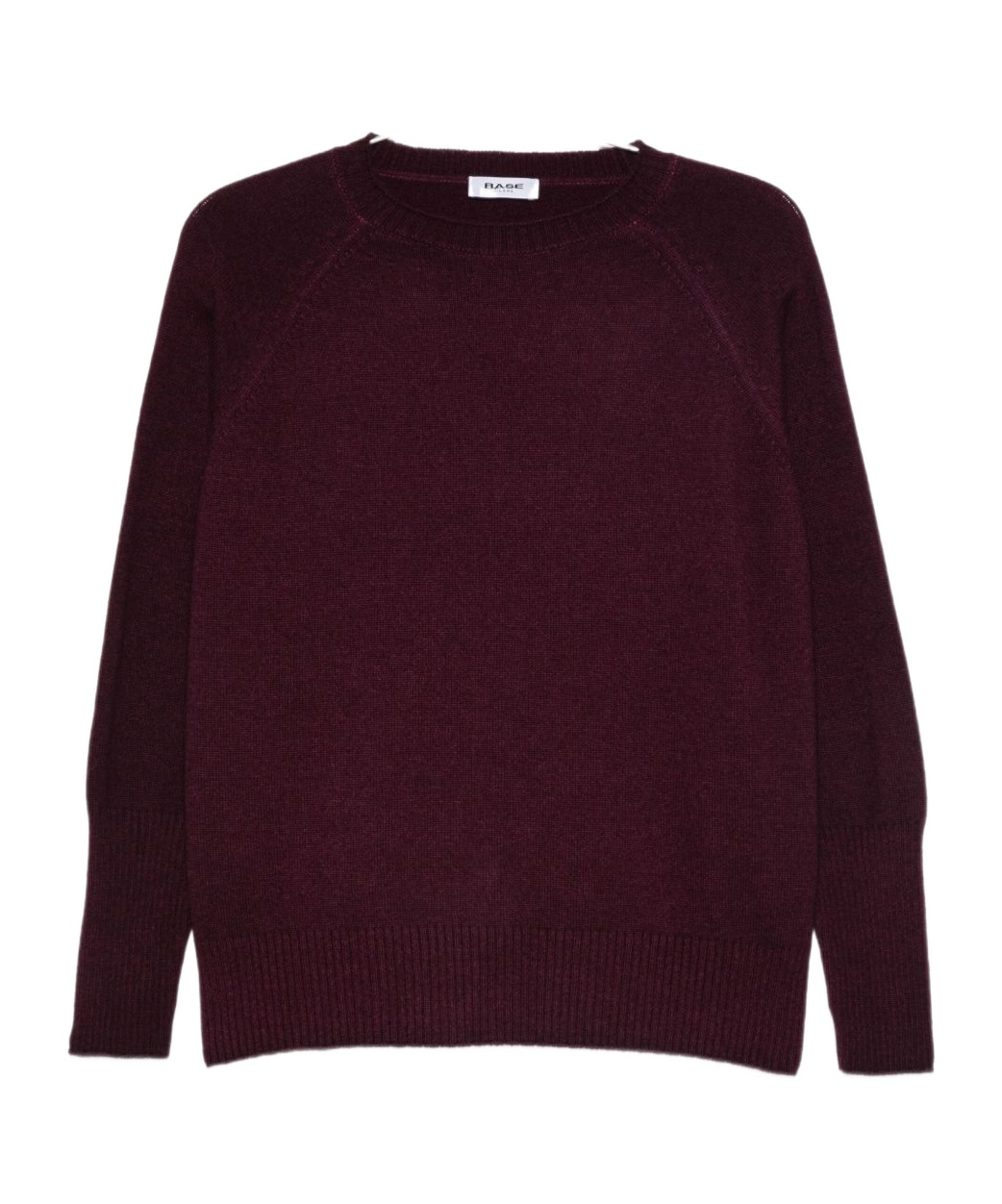 Baserange Ribbed Crew Neck Sweater In Brown