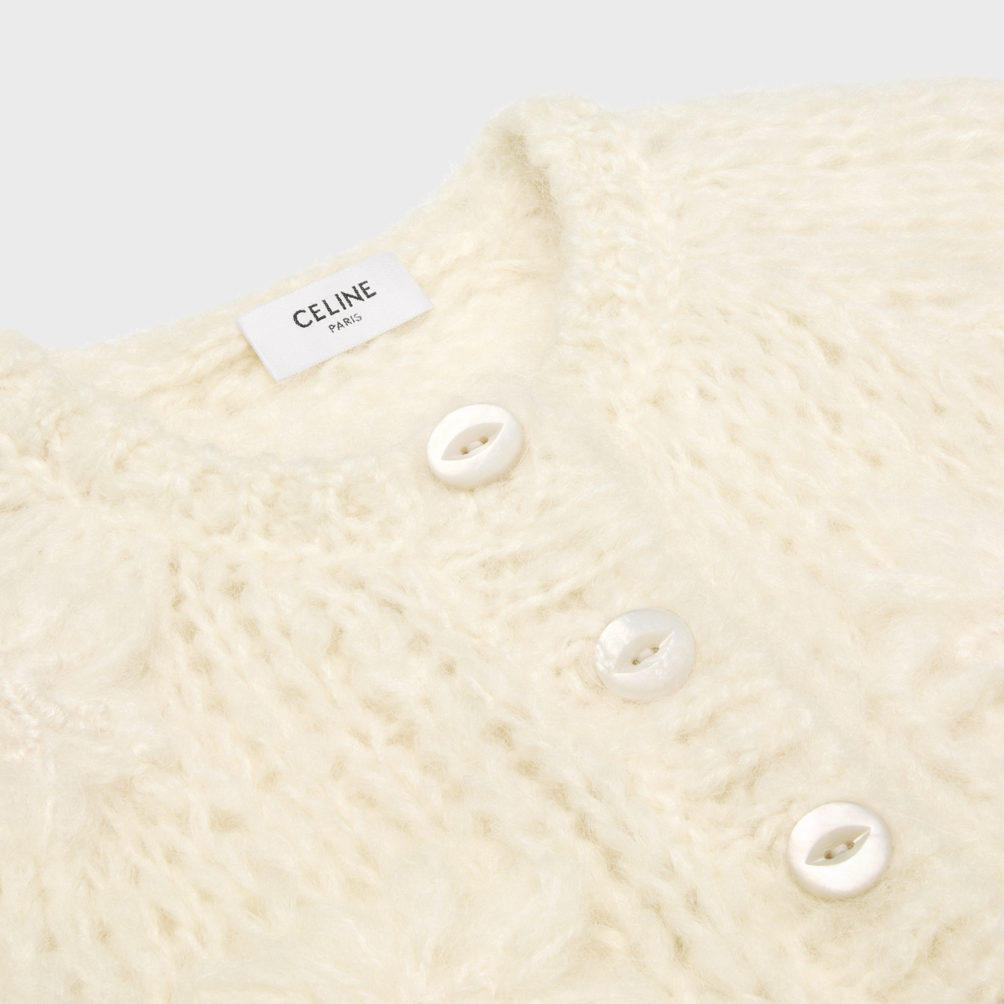CELINE EMBROIDERED CARDIGAN IN MOHAIR