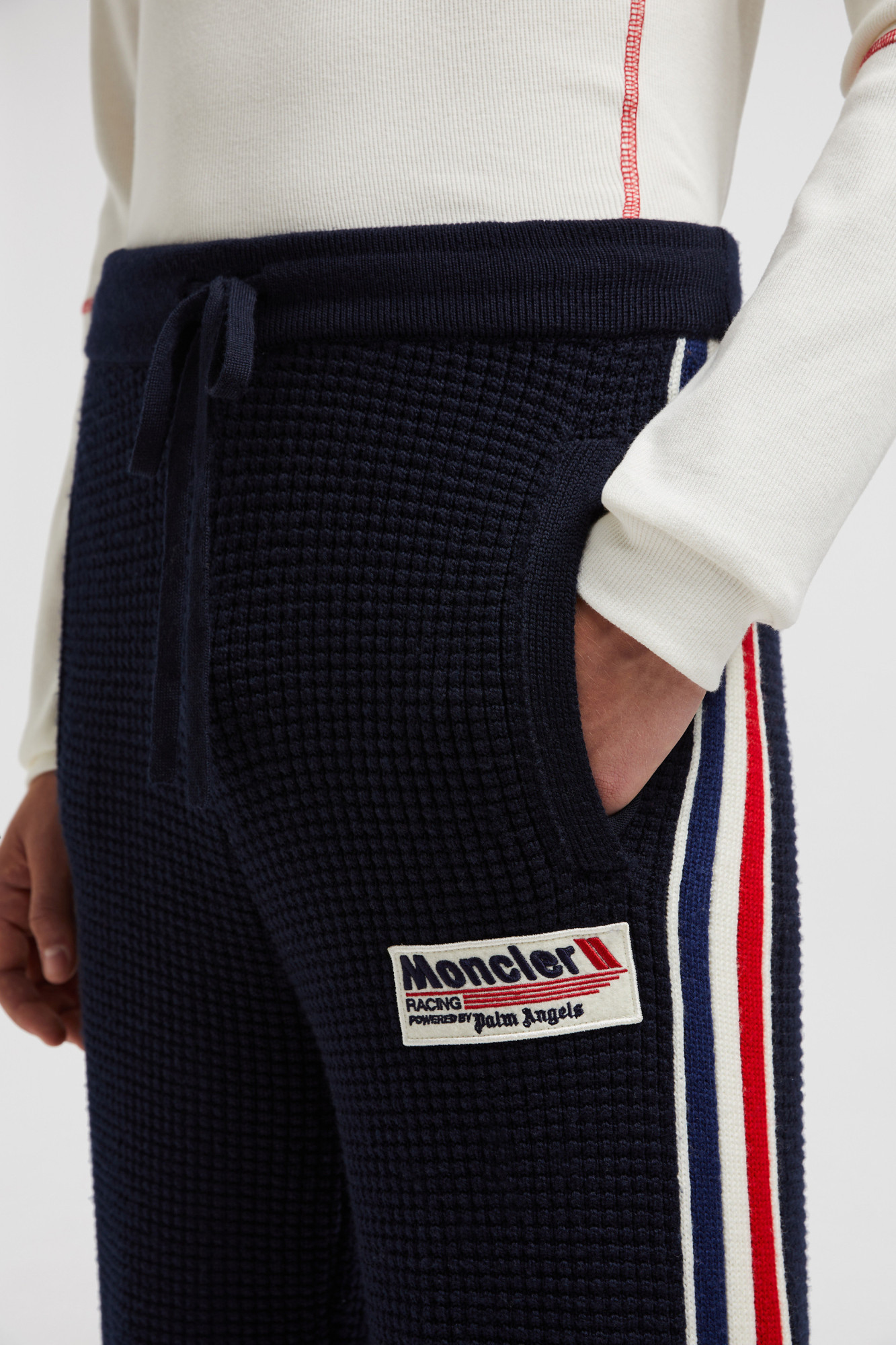Moncler X Palm Angels Wool Sweatpants In Blue