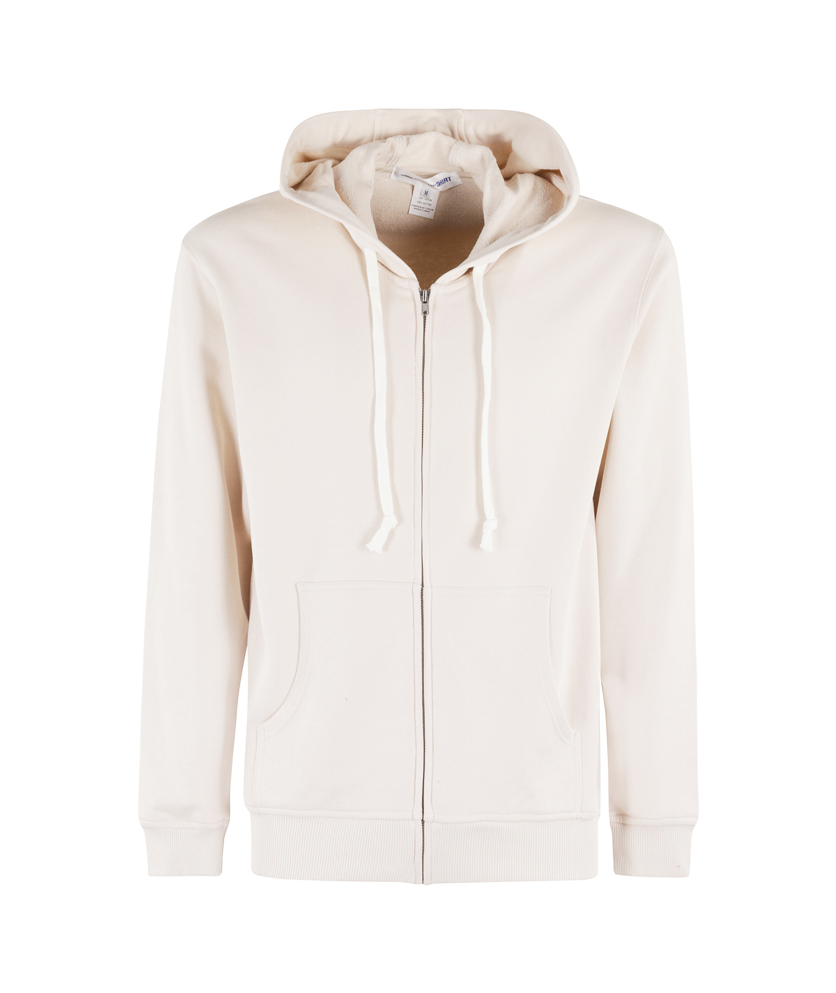 Comme Des Garçons Relaxed-fit Nude Hoodie With Full Zip