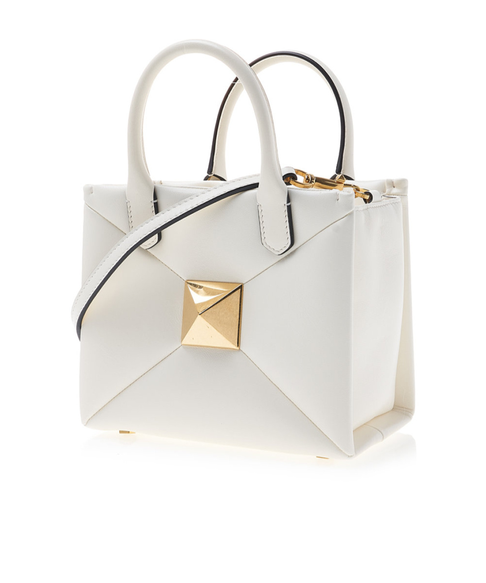 Valentino Roman Stud Tote Bag In Ivory