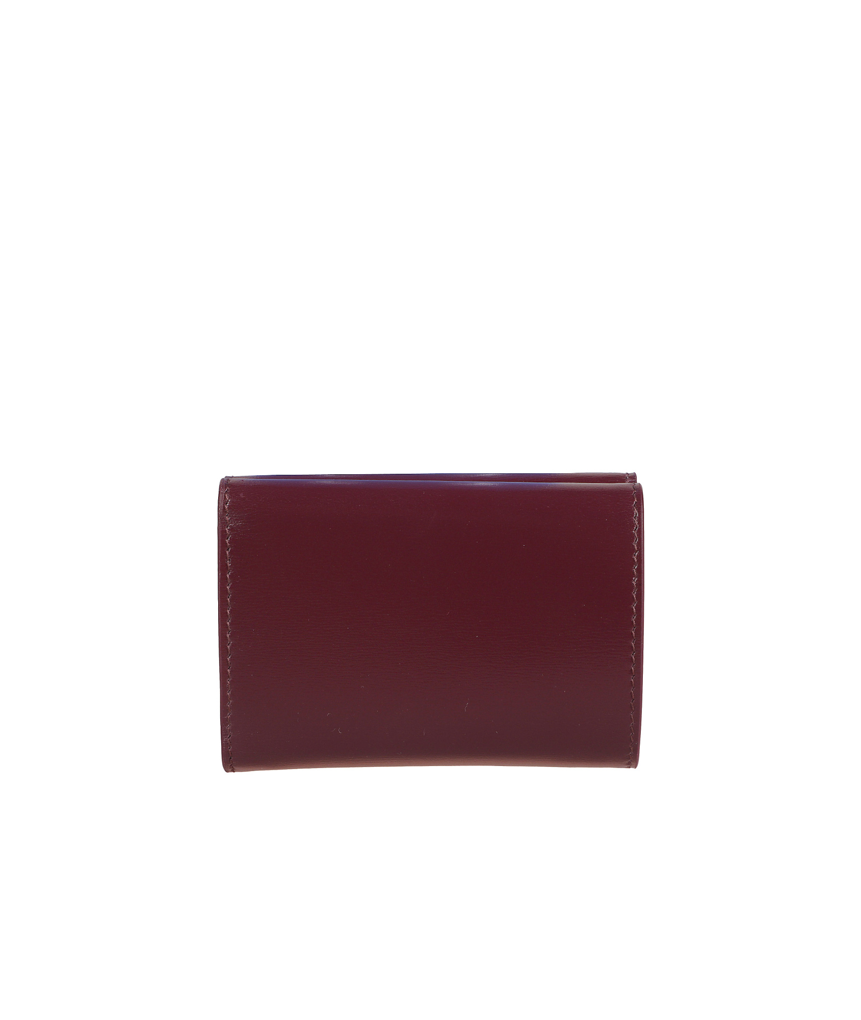 Jil Sander Compact Leather Wallet For Essentials In Red