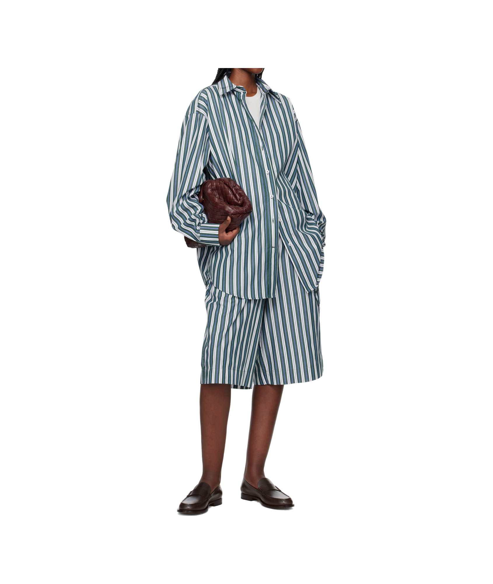 Remain Birger Christensen Remain Oversized Striped Cotton Shirt In Multi