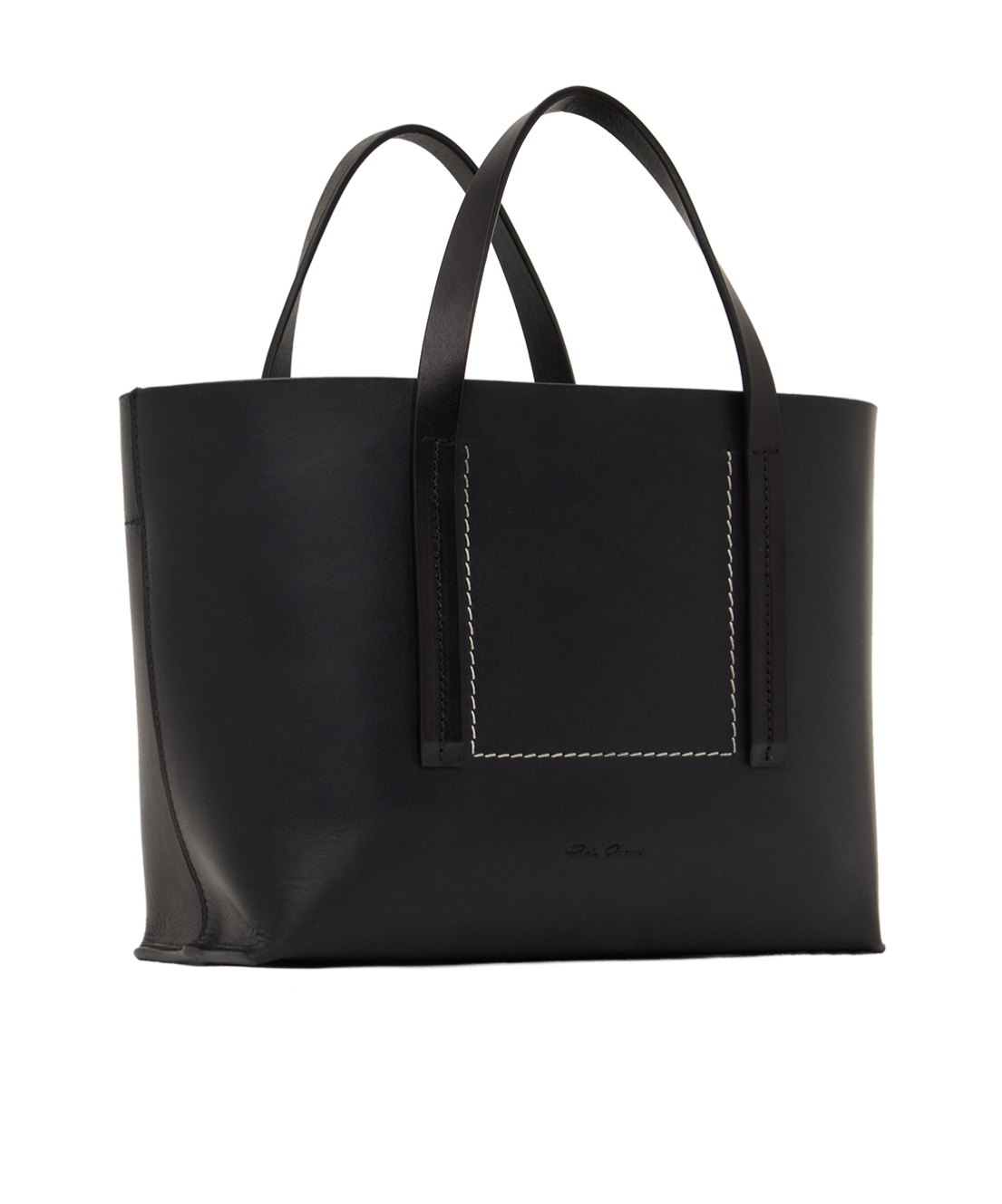 Rick Owens Mini Leather Tote Bag In Black