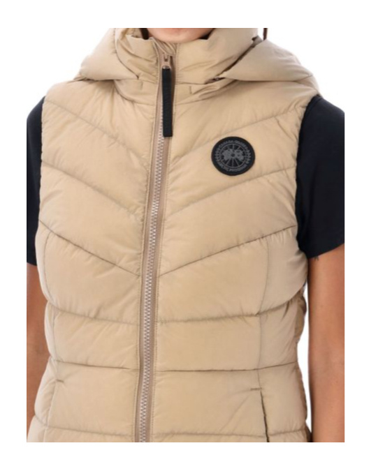 Canada Goose Clair Logo Patch Vest In Nude
