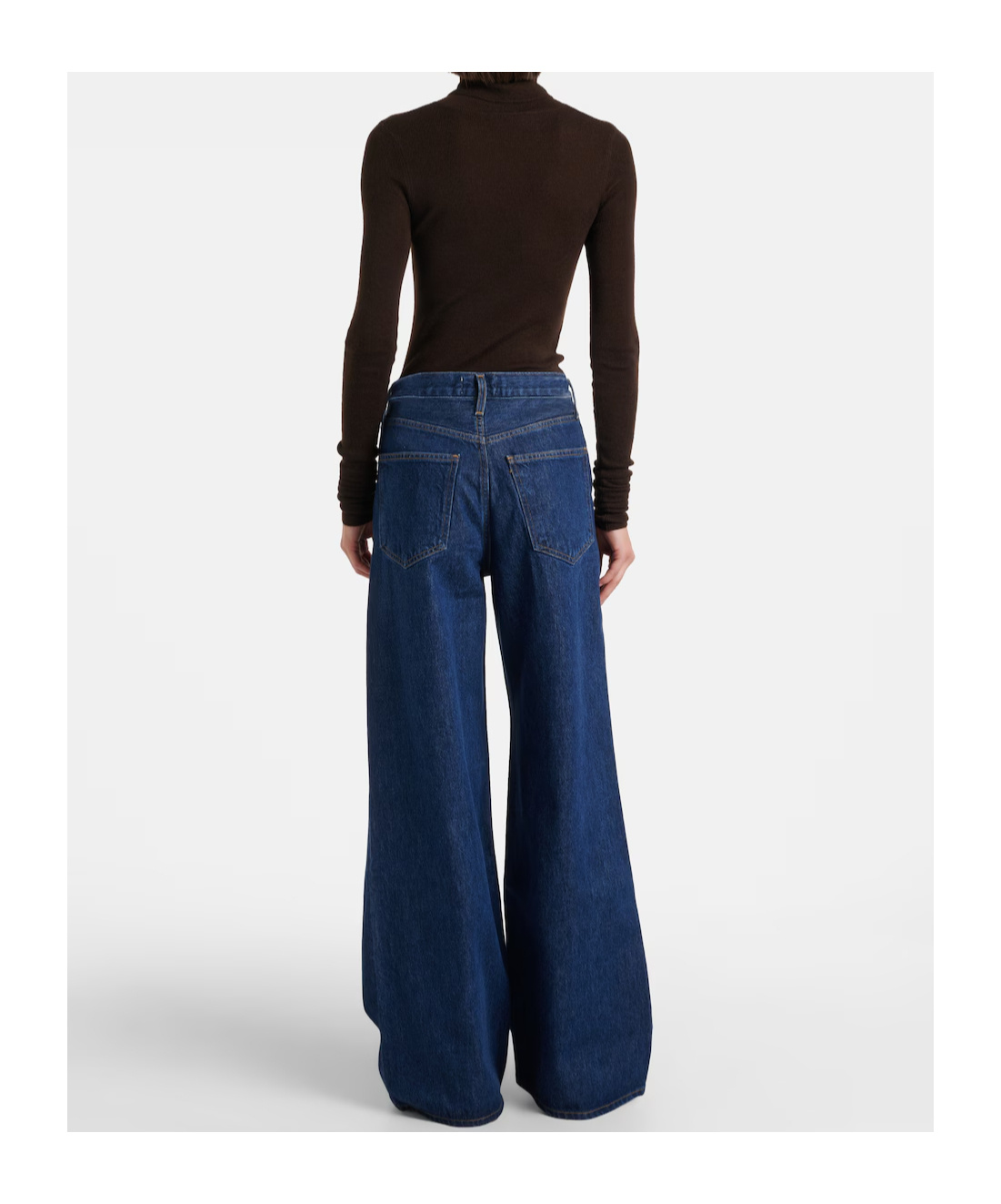 Agolde Dame High-rise Wide-leg Denim Trousers In Blue
