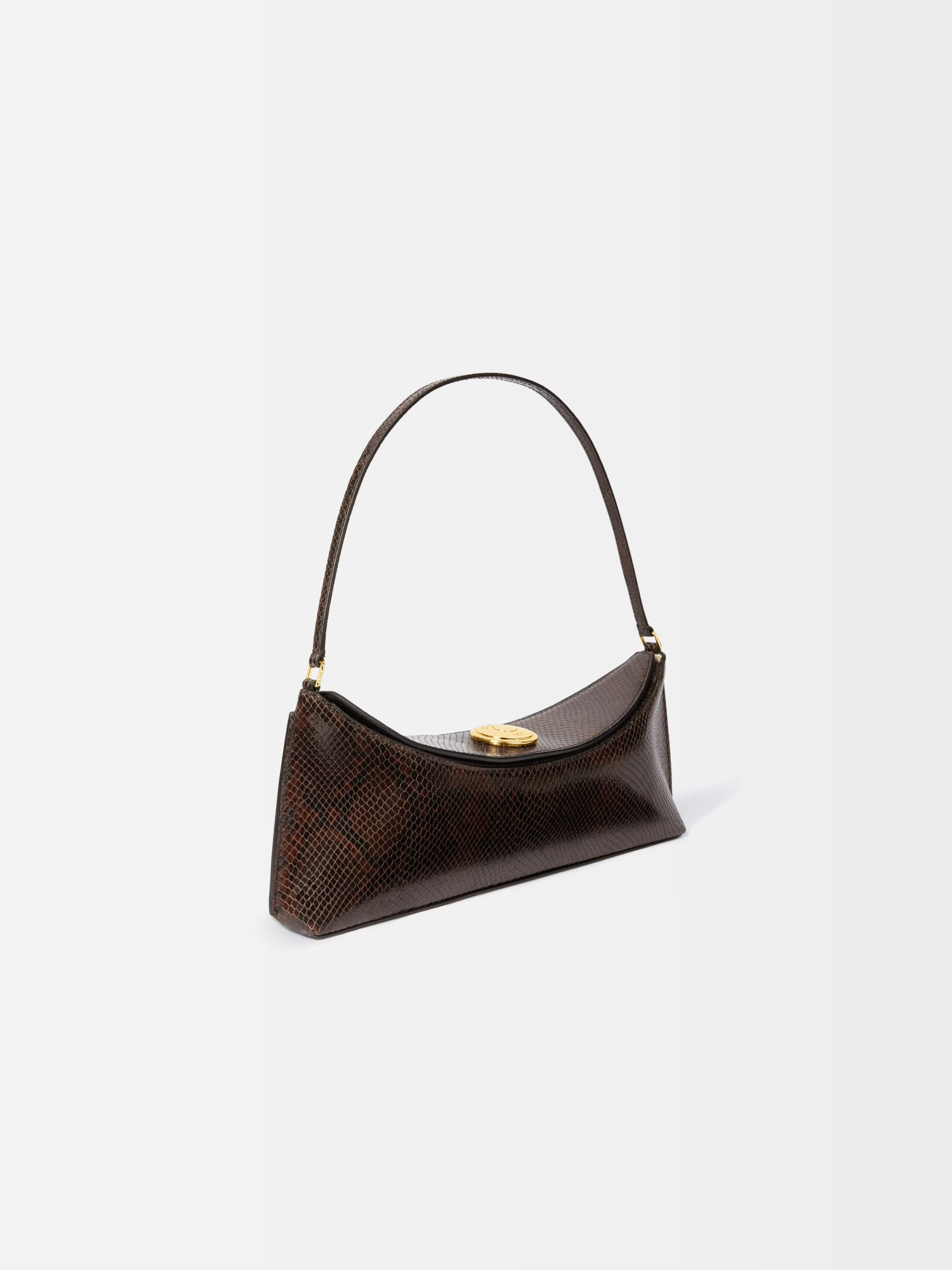 Jacquemus Le Calisson Crocodile-effect Leather Shoulder Bag In Black