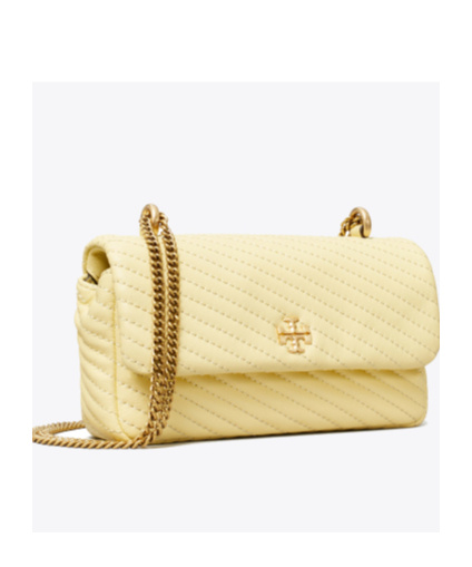 Tory Burch Mini Kira Quilted Shoulder Bag In Nude