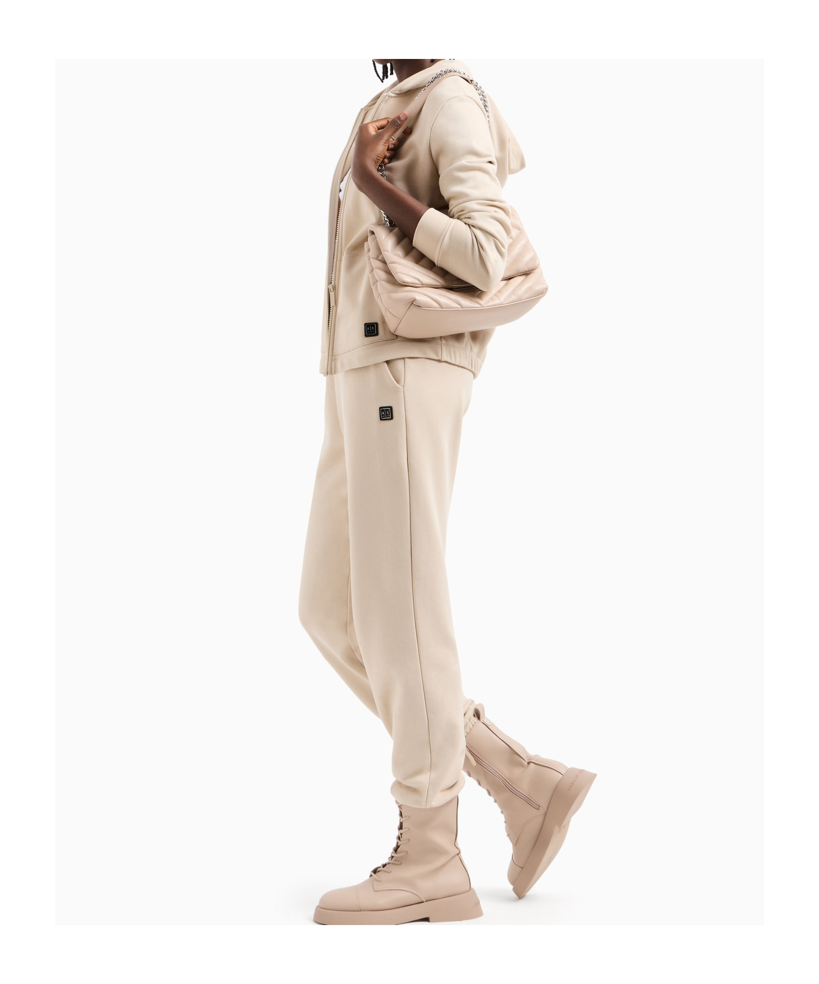 Shop Armani Exchange Logo Trousers In True Color