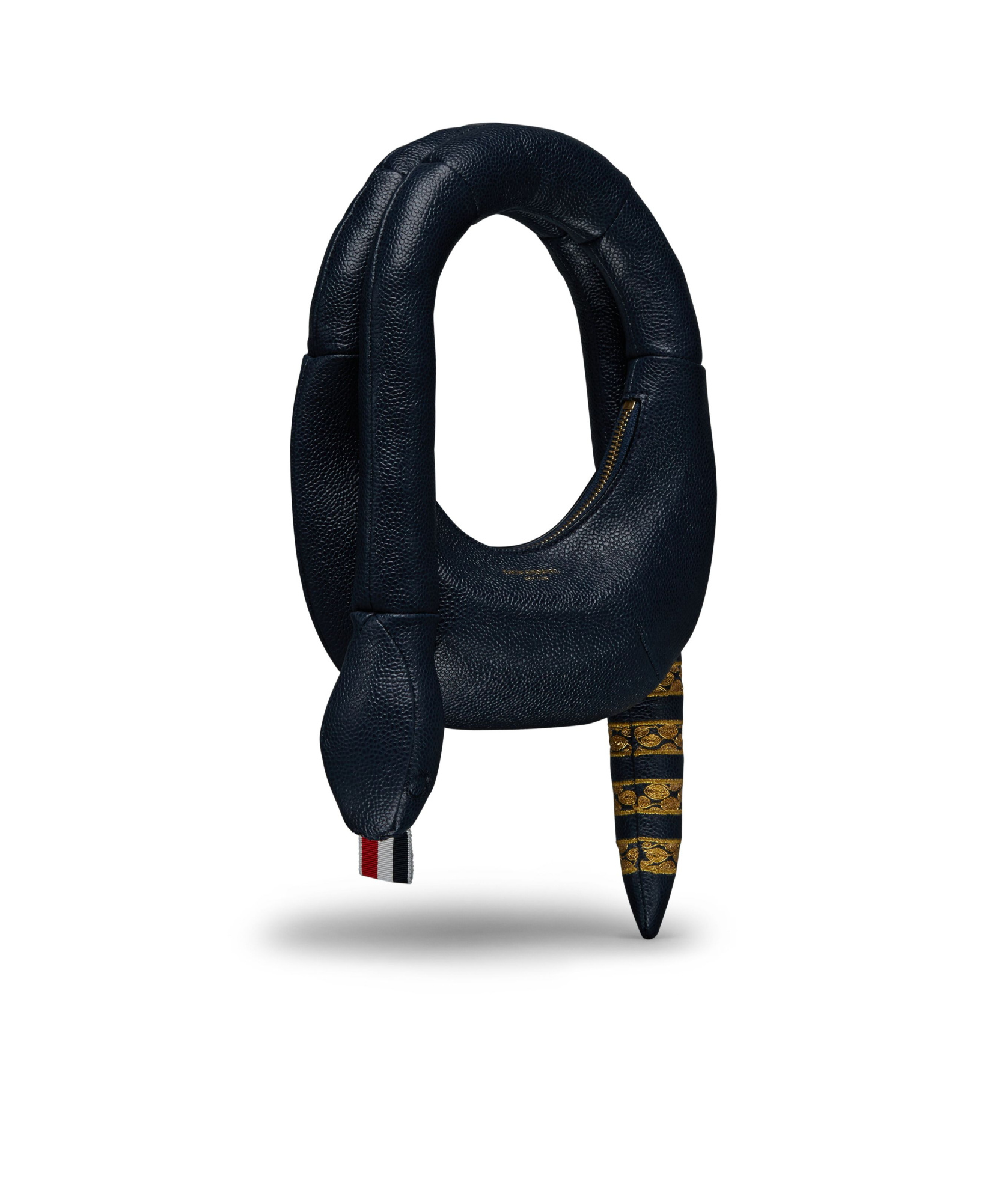 Shop Thom Browne Mini Snake Shoulder Bag In Black