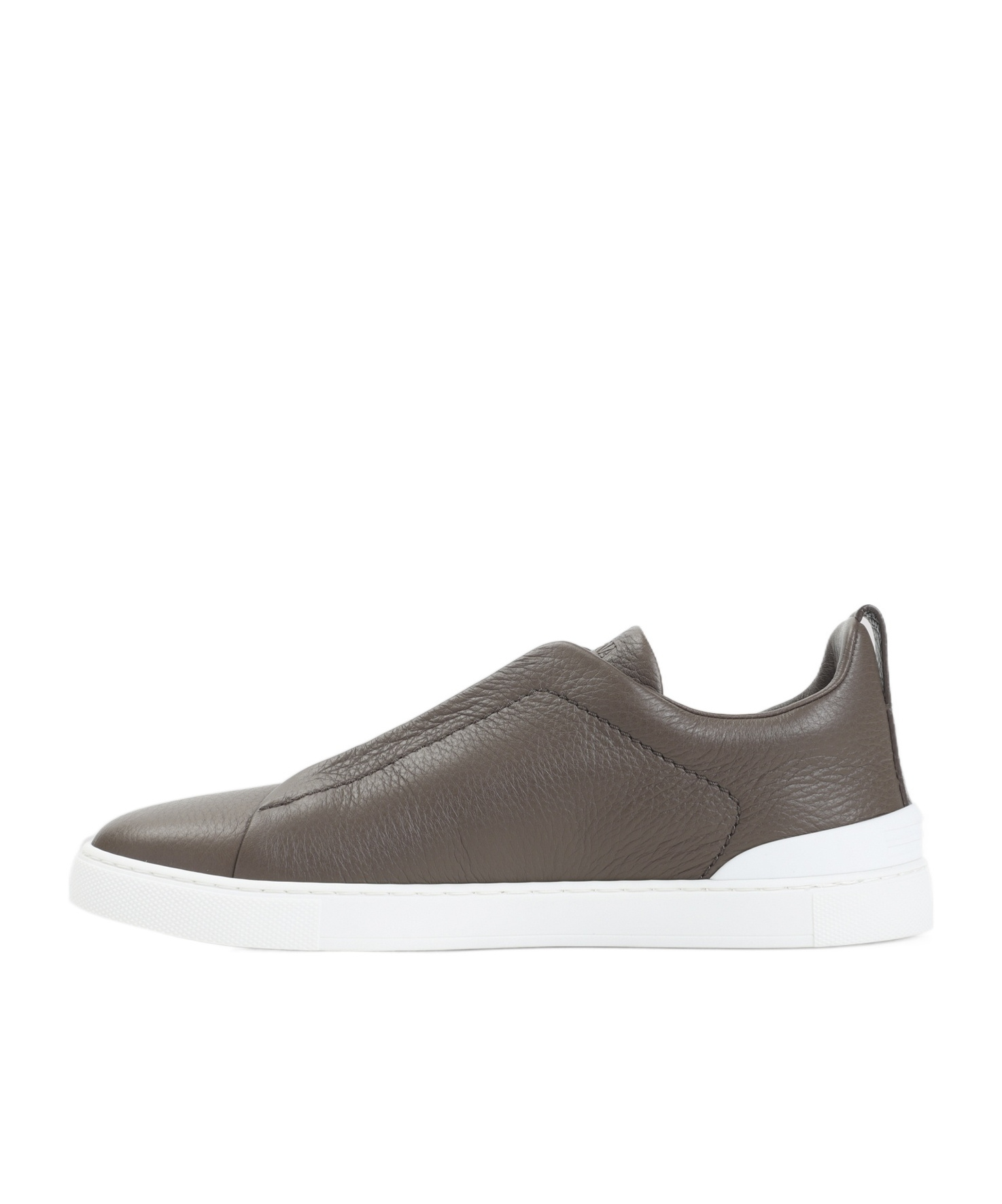 Zegna Triple Stitch Low-top Sneakers In Brown